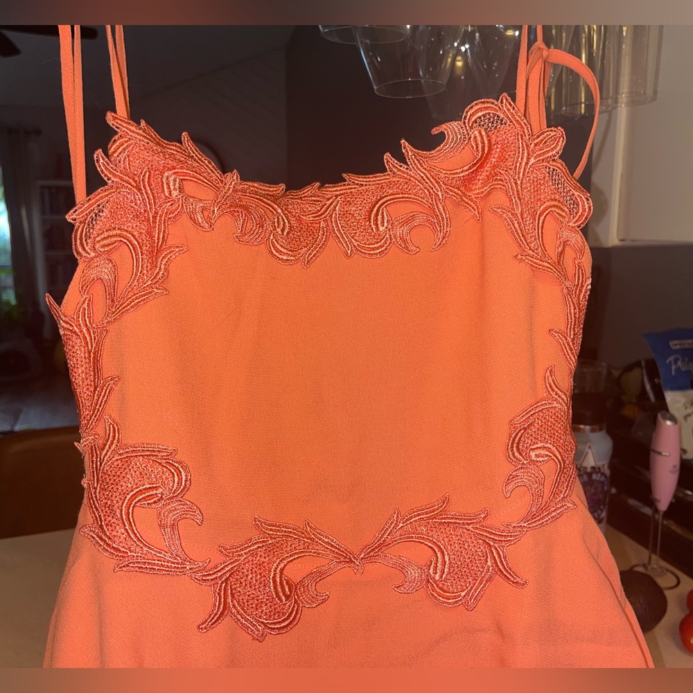 FOR LOVE AND LEMONS FLOWER SCALLOPED OPEN BACK DRESS. - Picture 2 of 8